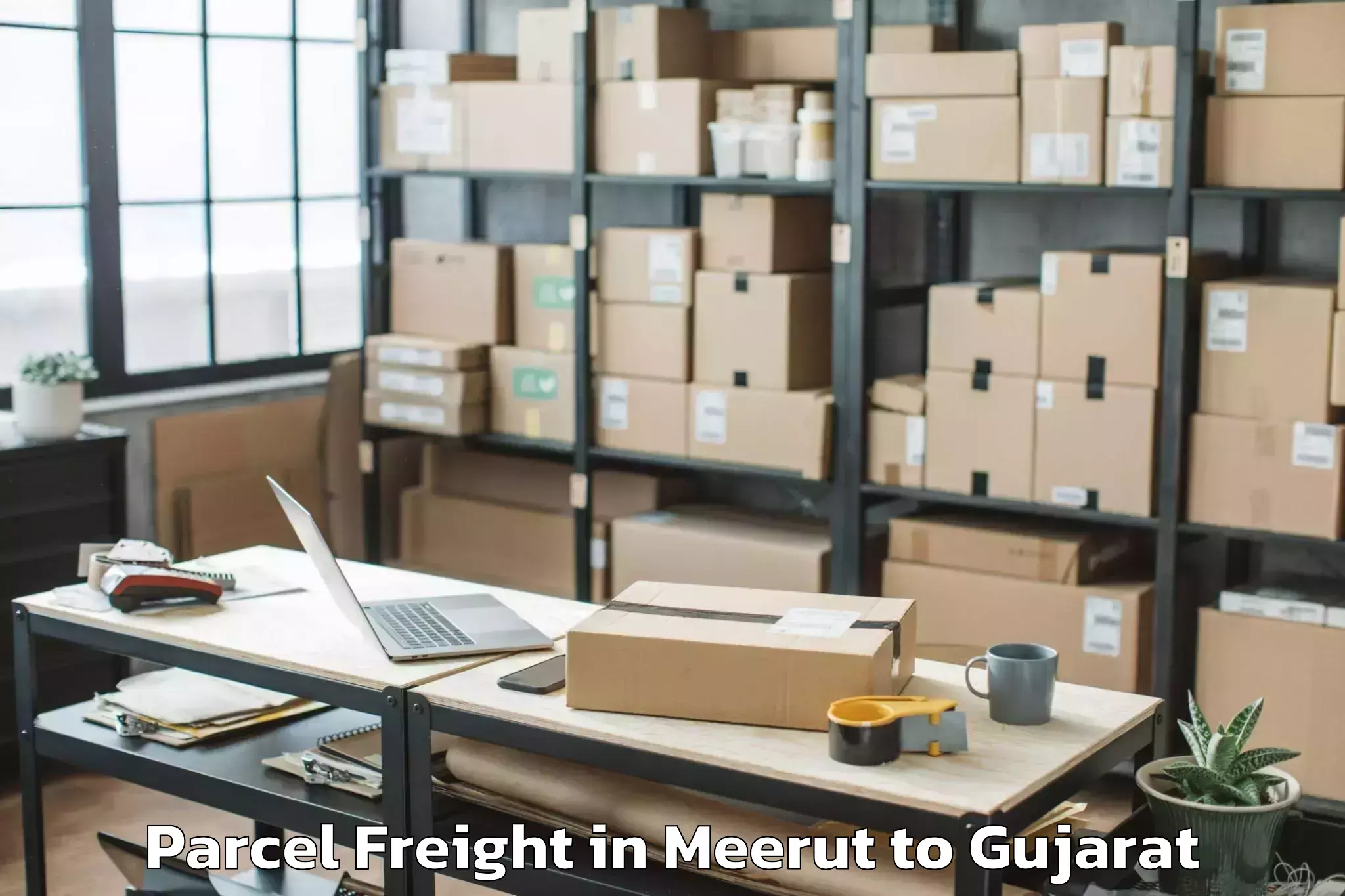 Efficient Meerut to Madhavkampa Parcel Freight